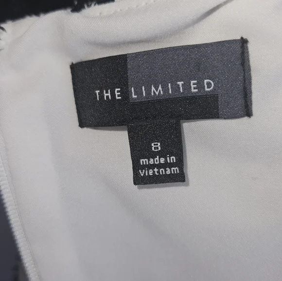 The Limited Black & White Printed Midi Dress - Size 8 - Picture 6 of 7